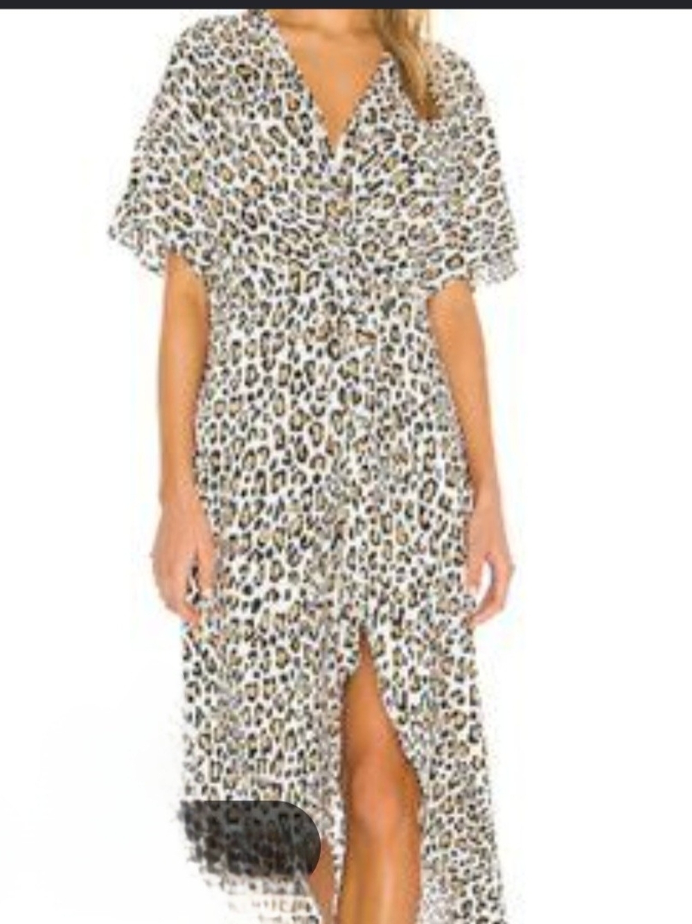 Show me your Mumu (Women's XL ) "Get twisted" Leopard Print V-neck Maxi Dress